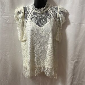 Savanna Jane Elegant Lace Blouse - Cream